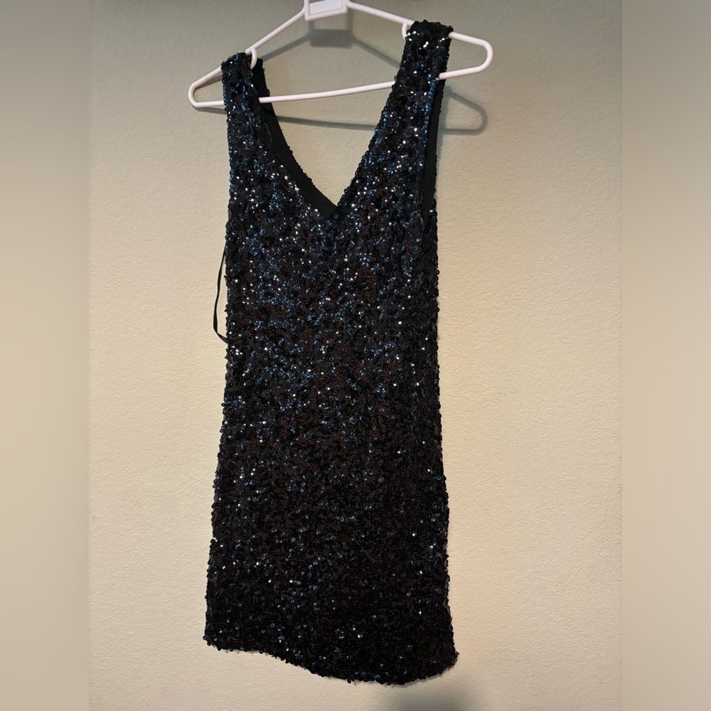 Black sequin dress - size small